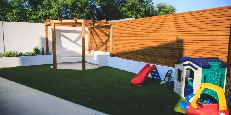 Landscaped garden with new paving laid by Sterling Renovations